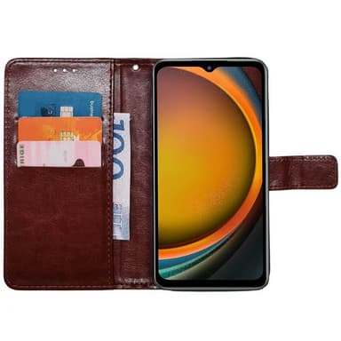 Lompakkokotelo 3-kortti Samsung Galaxy Xcover 7 Pro - Ruskea