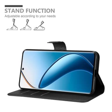Realme 12 Pro Suojakuori Lompakkokotelo (Musta)