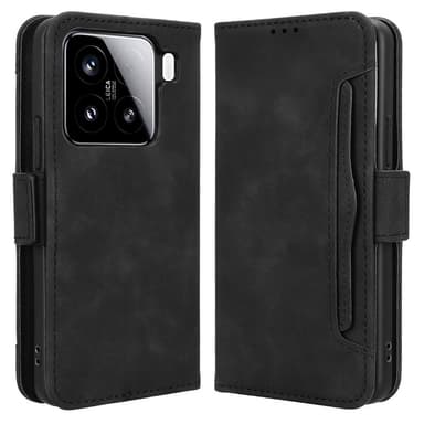 SKALO Xiaomi 15 6-LOKEROA Lompakkokotelo - Musta