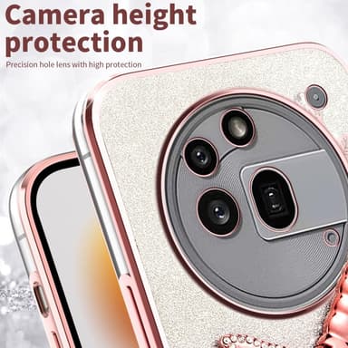 SKALO Nothing Phone (3a) Pro 5G KADEM Dragonfly Glitter Suojakuori - Pinkki