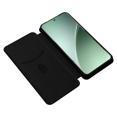 SKALO Xiaomi 15 Carbon Fiber Lompakkokotelo - Musta