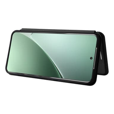 SKALO Xiaomi 15 Carbon Fiber Lompakkokotelo - Musta