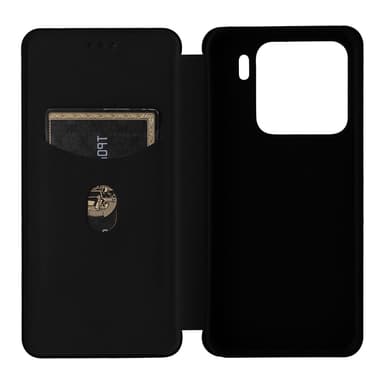 SKALO Xiaomi 15 Carbon Fiber Lompakkokotelo - Musta