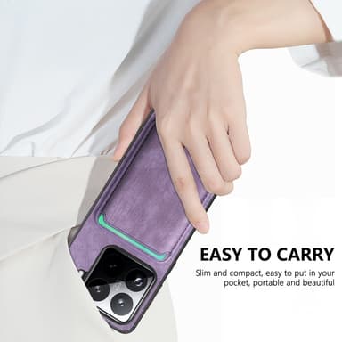 SKALO Xiaomi 15 PU-nahkainen magneettinen korttikotelo Suojakuori - Musta