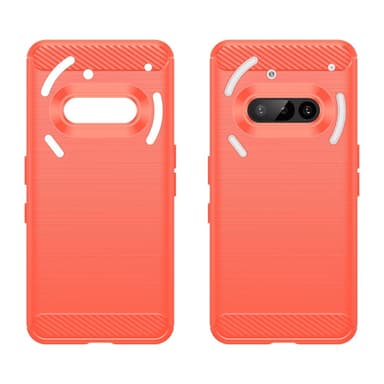 SKALO Nothing Phone (3a) 5G Armor Carbon Suojakuori - Punainen