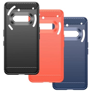 SKALO Nothing Phone (3a) 5G Armor Carbon Suojakuori - Punainen