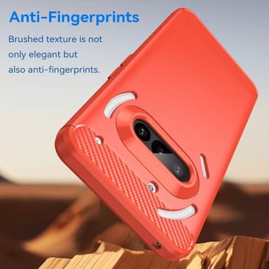 SKALO Nothing Phone (3a) 5G Armor Carbon Suojakuori - Punainen