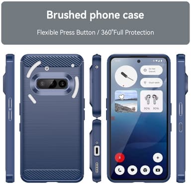 SKALO Nothing Phone (3a) 5G Armor Carbon Suojakuori - Sininen