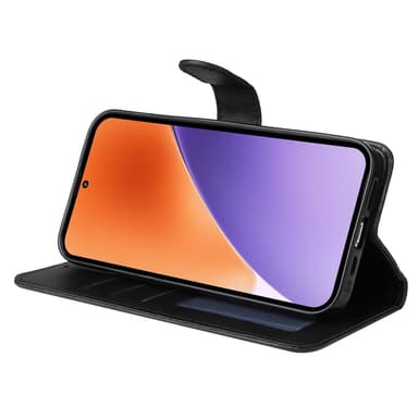 SKALO Xiaomi 15 PU-nahka Lompakkokotelo - Musta