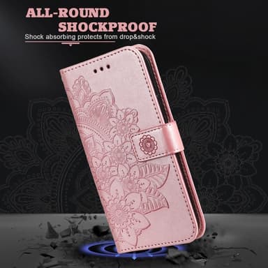 SKALO Motorola Moto G15 Power Mandala Lompakkokotelo - Pinkki