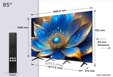 TCL 85" QLED780K 4K  TV (2025)