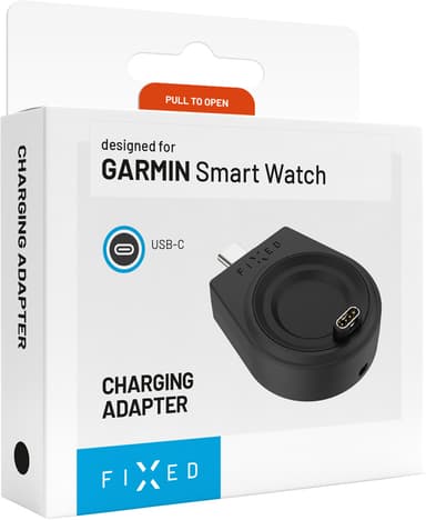 Fixed Garmin Watch langaton USB-C laturi (musta)