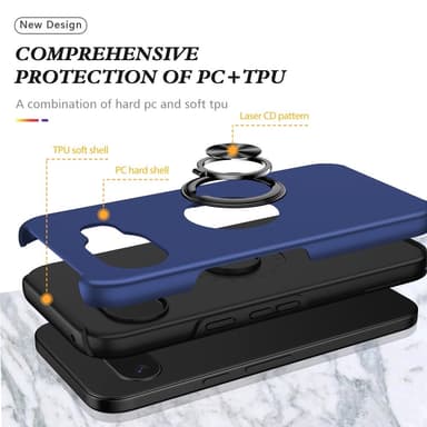 Google Pixel 9A sormenrengasjalustan hybridikotelo