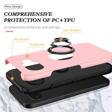 Google Pixel 9A sormenrengasjalustan hybridikotelo