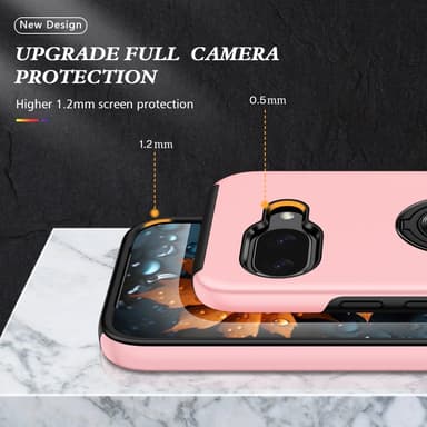 Google Pixel 9A sormenrengasjalustan hybridikotelo