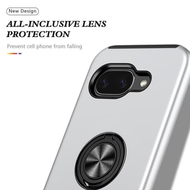 Google Pixel 9A sormenrengasjalustan hybridikotelo