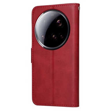 SKALO Xiaomi 15 Ultra 5G PU-nahka Lompakkokotelo - Punainen