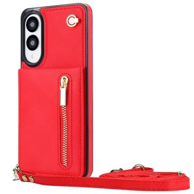 Zipper kaulakorukuori Samsung Galaxy S25 Edge - Punainen