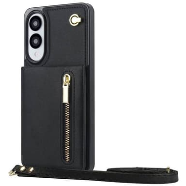 Zipper kaulakorukuori Samsung Galaxy S25 Edge - Musta