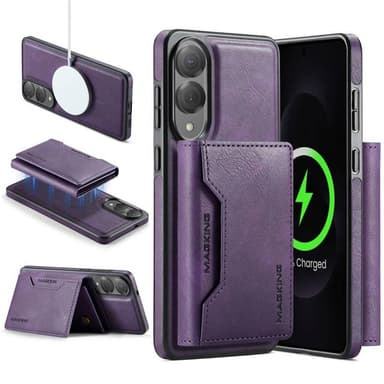 DG-Ming Magking K2 2in1 kotelo Samsung Galaxy S25 Edge - Violetti