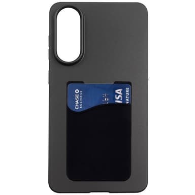 Silikonikuori korttitelineellä Samsung Galaxy S25 Edge - Musta
