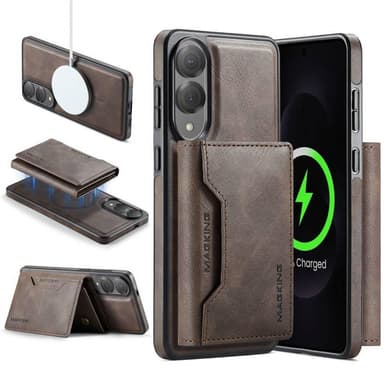 DG-Ming Magking K2 2in1 kotelo Samsung Galaxy S25 Edge - Coffee