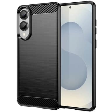 Harjattu TPU kuori Samsung Galaxy S25 Edge - Musta