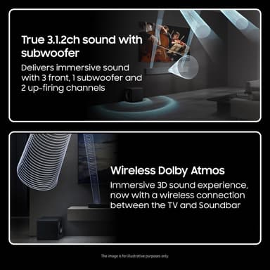 Samsung 3.1.2 kanavainen HW-QS710F soundbar (musta)