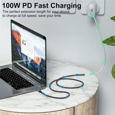 NÖRDIC USB 4 jatkokaapeli 2m 40Gbps 100W 8K60Hz