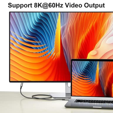 NÖRDIC USB 4 jatkokaapeli 2m 40Gbps 100W 8K60Hz