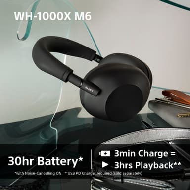 Sony WH-1000XM6 langattomat around-ear kuulokkeet (keskiyön sininen)