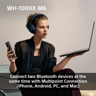 Sony WH-1000XM6 langattomat around-ear kuulokkeet (keskiyön sininen)