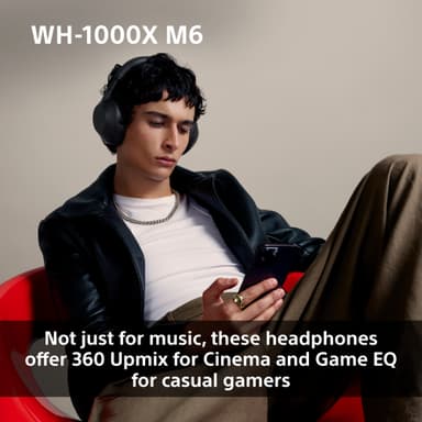 Sony WH-1000XM6 langattomat around-ear kuulokkeet (hopea)
